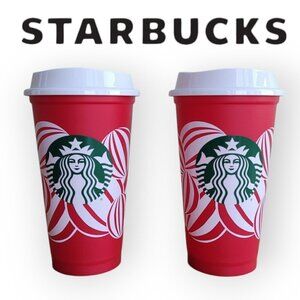 Starbucks Holiday 2024 Red Cups x2 16oz Limited Edition Collectible Coffee Cups